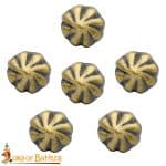 Antiqued Brass Conical Button Studs – Set of 6