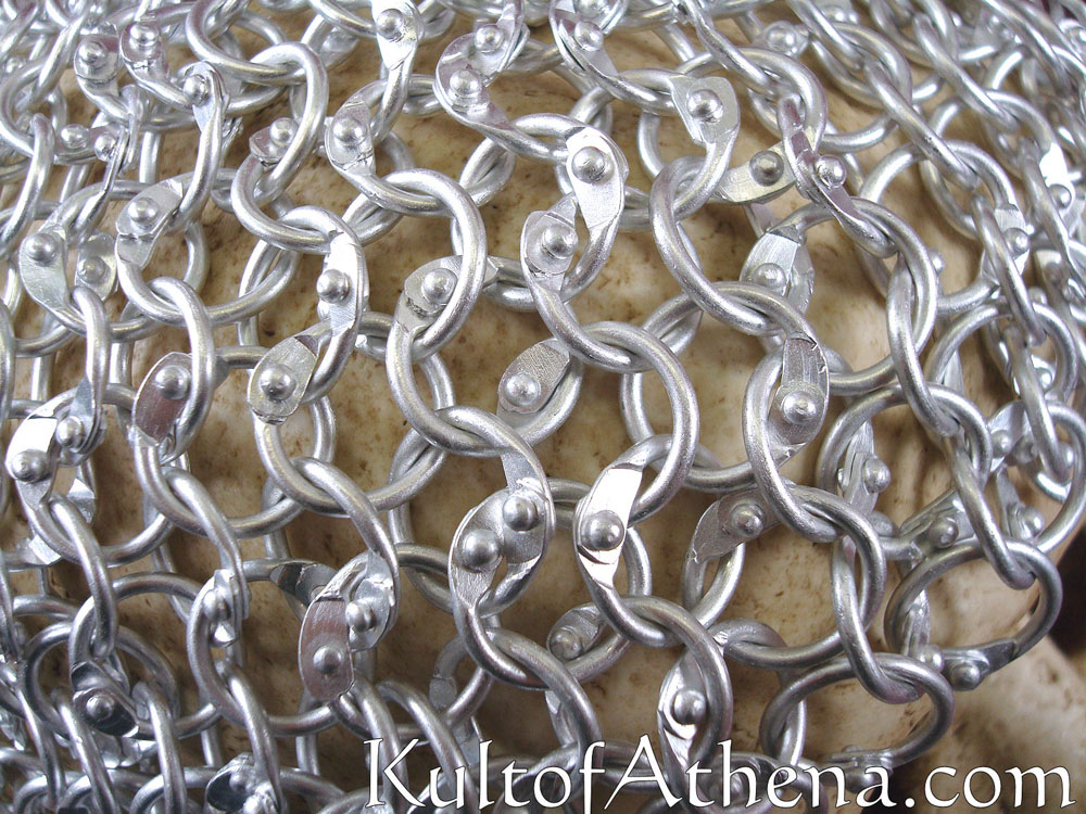 DRNA Aluminum Coif - Round Ring - Dome Riveted