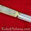 Viking Bone Grip Seax with Etched Norse Design