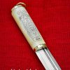 Viking Bone Grip Seax with Etched Norse Design