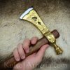 Peace Pipe Tomahawk - Brass with Steel Edge