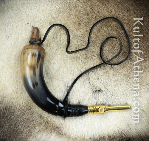 Powder Horn with Brass Valve