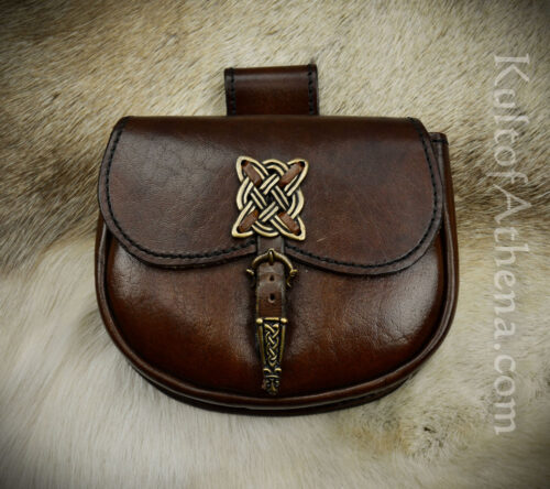 Celtic Leather Belt Pouch