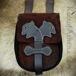 Norse Dragons Leather Belt Pouch