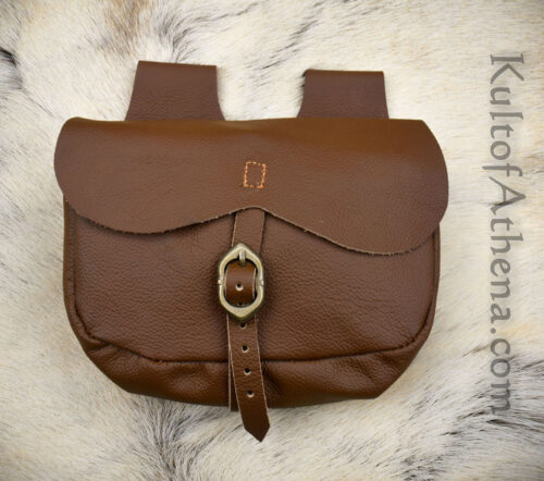 Brown Leather Belt Pouch