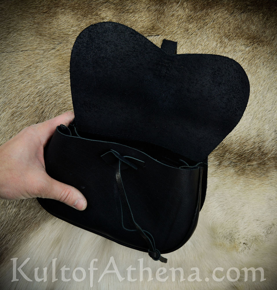 Large Medieval Leather Belt Pouch - Kult of Athena %