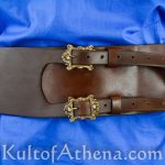 Dual-Buckle Pirate Waist Belt - Brown