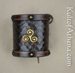 Celtic Leather Cuff with Triskele