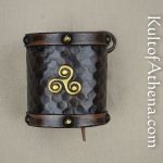 Celtic Leather Cuff with Triskele