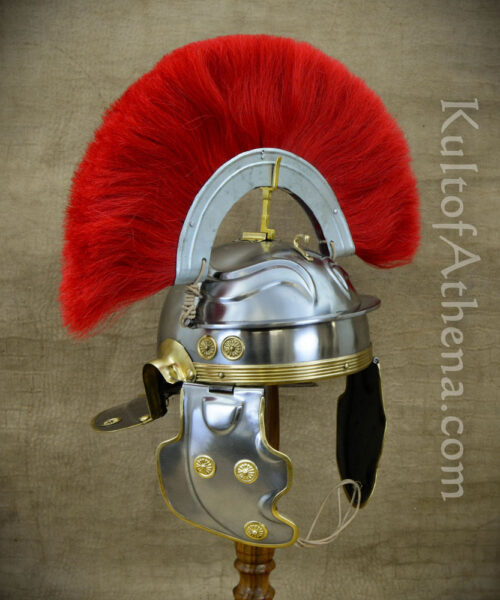 Roman Gallic ''G'' Centurion Helm with Crest - 18 Gauge