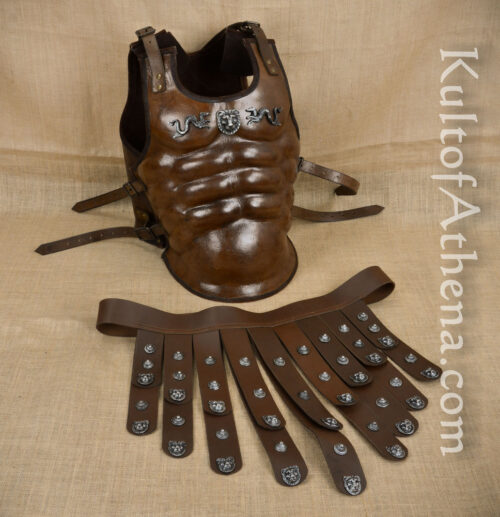 Royal Leather Muscle Cuirass with Tasset Belt