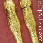 Embossed Brass Praetorian Guard Greaves