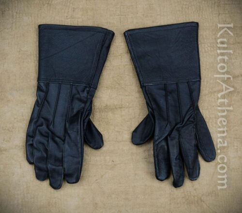 Black Leather Gauntlets