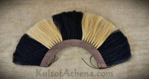 Roman Crest - White and Black - Wood Base