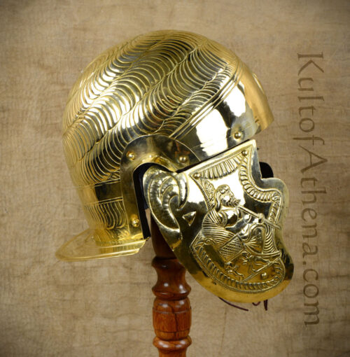 1st Century Embossed Roman Cavalryman's Helm - 20 Gauge