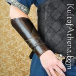 Padded Leather Bracers with Banding