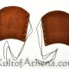 Padded Leather Greaves with Banding