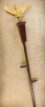 Roman Aquila Eagle Standard - Brass with wooden shaft