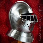 English Tourney Close Helm - 14 Gauge