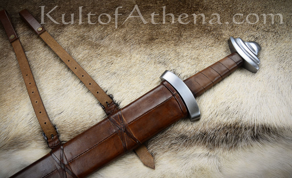 Medieval Hanging Sword Belt - Brown - Deepeeka - Kult of Athena