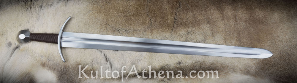 Knightly Arming Sword with adjustable hanging scabbard - Stage Combat Version