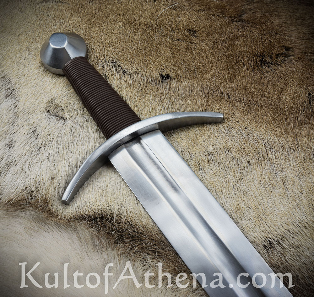Knightly Arming Sword with adjustable hanging scabbard - Stage Combat Version