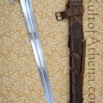 Knightly Arming Sword with Scabbard and Integrated Sword Belt