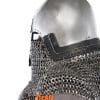 Age of Craft - HMB Nasal Bascinet with Mail and Padded Pelerine - 12 Gauge Tempered Spring Steel