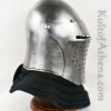 Age of Craft - Spoleto Bascinet with Padded Pelerine - 14 Gauge Steel Sport Combat Helmet