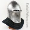 Age of Craft - Spoleto Bascinet with Padded Pelerine - 14 Gauge Steel Sport Combat Helmet