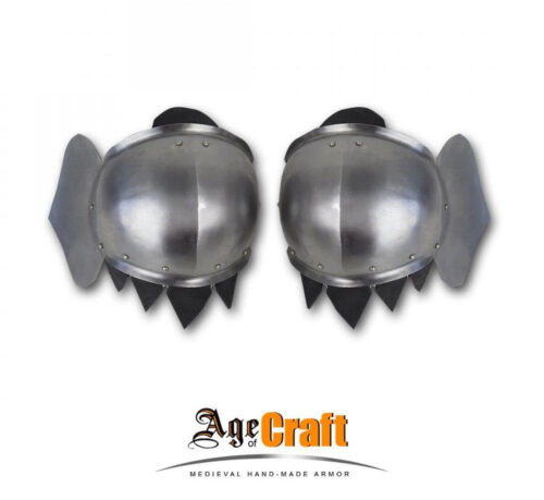 Age of Craft - HMB Plate Knees with Rib - 18 Gauge Tempered Spring Steel