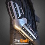 Age of Craft - HMB Arm Armor - Pair of Splinted - Brigandine Arms with Plate Elbow Couters