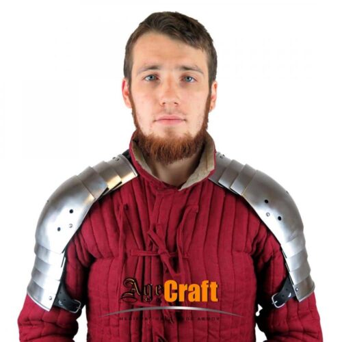 Age of Craft - HMB Shoulder Armor - European XVth Century Pauldrons - 18-19 Gauge Tempered Spring Steel