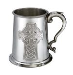 Pewter Tankard with Celtic Cross