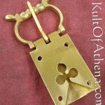 Brass Plate Buckle with Clover inset