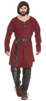Aethelstan Woolen Saxon Tunic - Dark Red