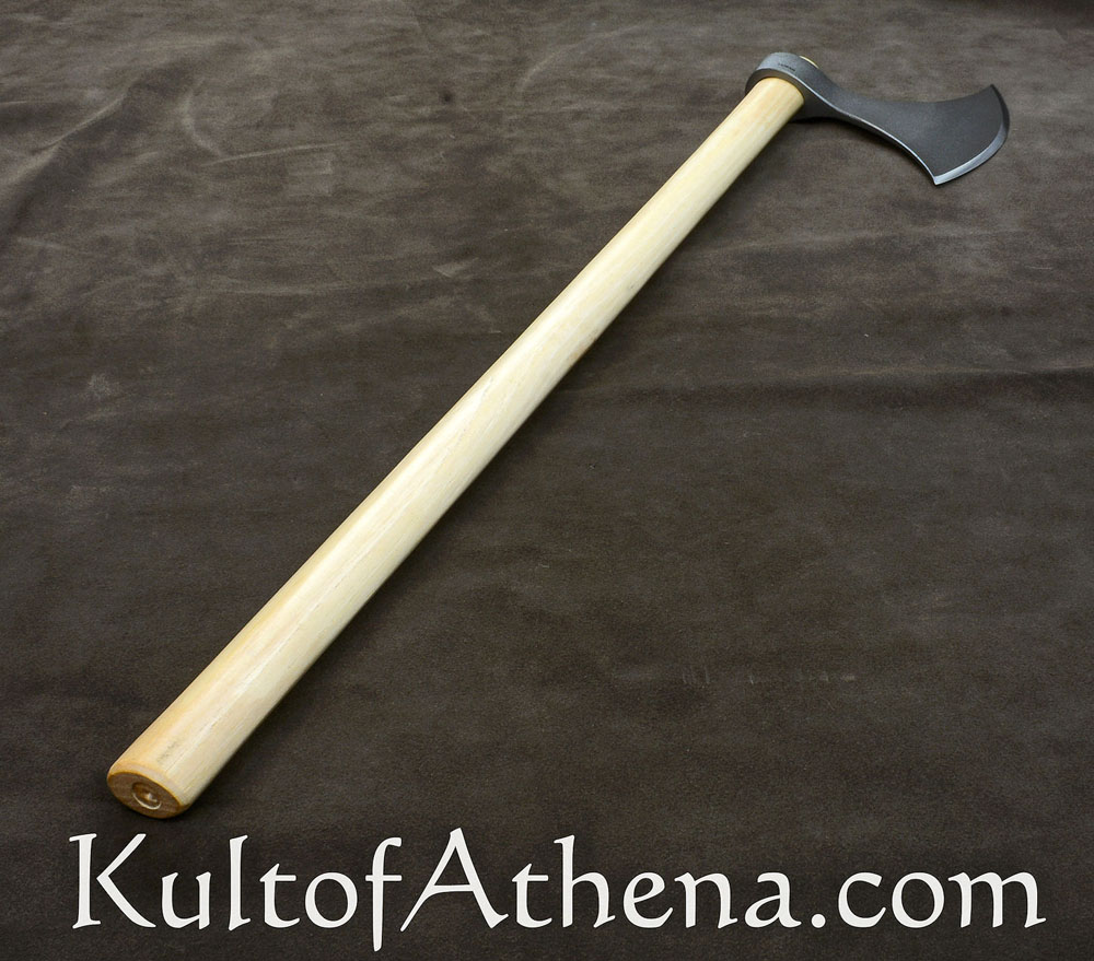 イランアガベ Battle axe 極上美株 ZEUSPLANTS Battle AXE - Ash Wood Handle, Engraved High Carbon Forged Steel