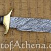 Huntsman's Bowie - Damascus Blade with Stag Horn Grip
