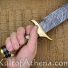 Huntsman's Bowie - Damascus Blade with Stag Horn Grip