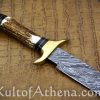 Huntsman's Bowie - Damascus Blade with Stag Horn Grip