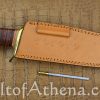The Game Warden - Damascus Blade Bowie with Olive Wood Grip