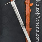Darksword 12th Century Templar Sword - Brown with Integrated Scabbard Belt