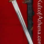 Darksword Oslo Two Handed Viking Sword - Black with integrated Sword Belt