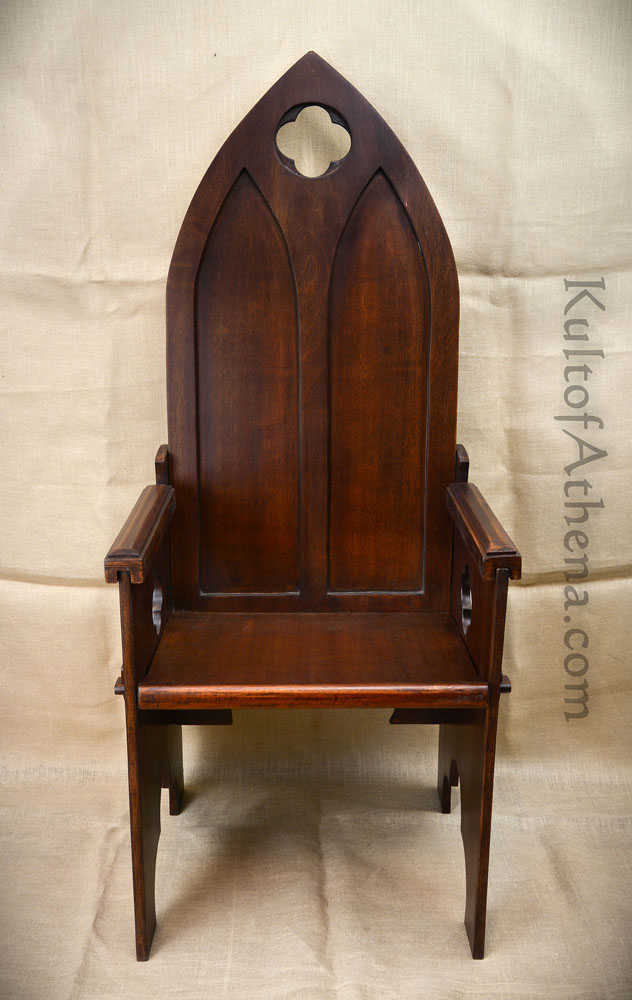 Gothic Medieval High Back Chair