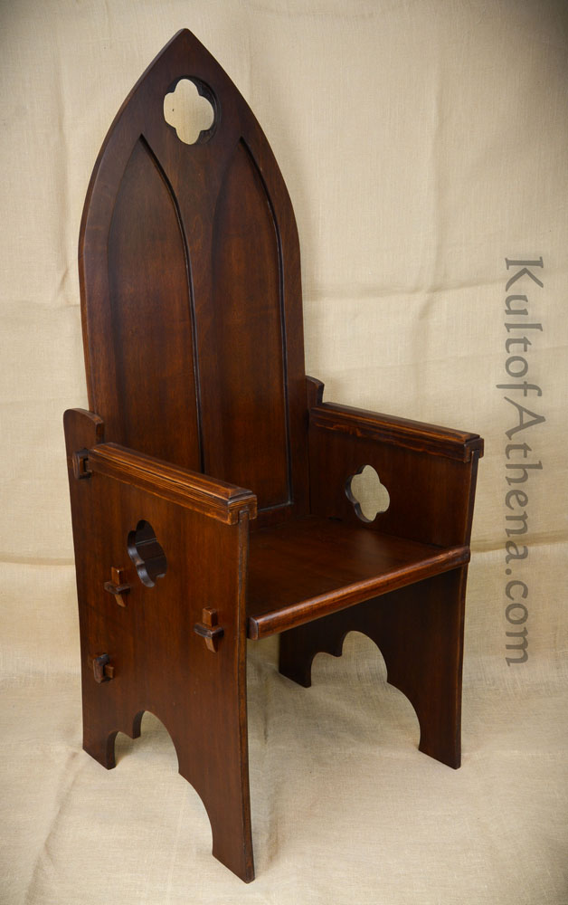 Gothic Medieval High Back Chair