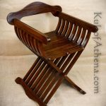 Medieval Folding Wooden Chair