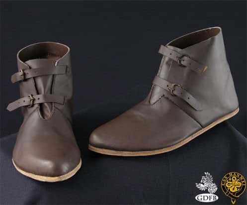 13th C Soldier Shoes with Buckles