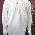 Collared Button Neck Shirt - White
