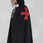 Wool Templar Cloak - Black