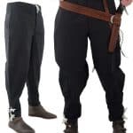 Pants with Ankle Lacing - Black